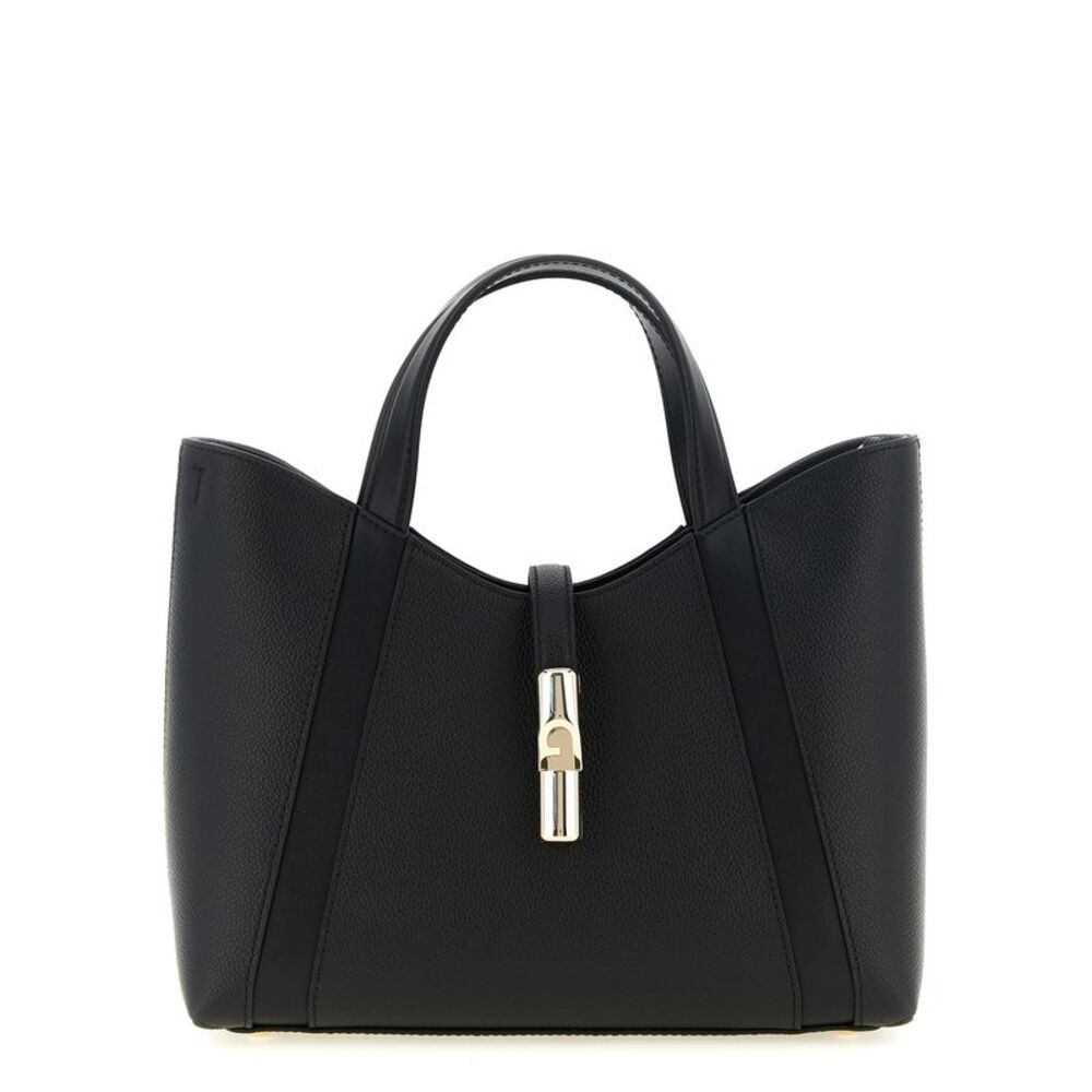 Furla Black Calfskin Tote Women's Bag